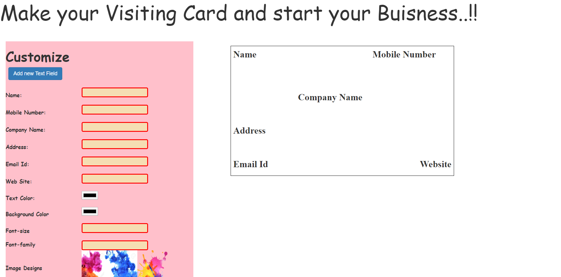 Visiting Card